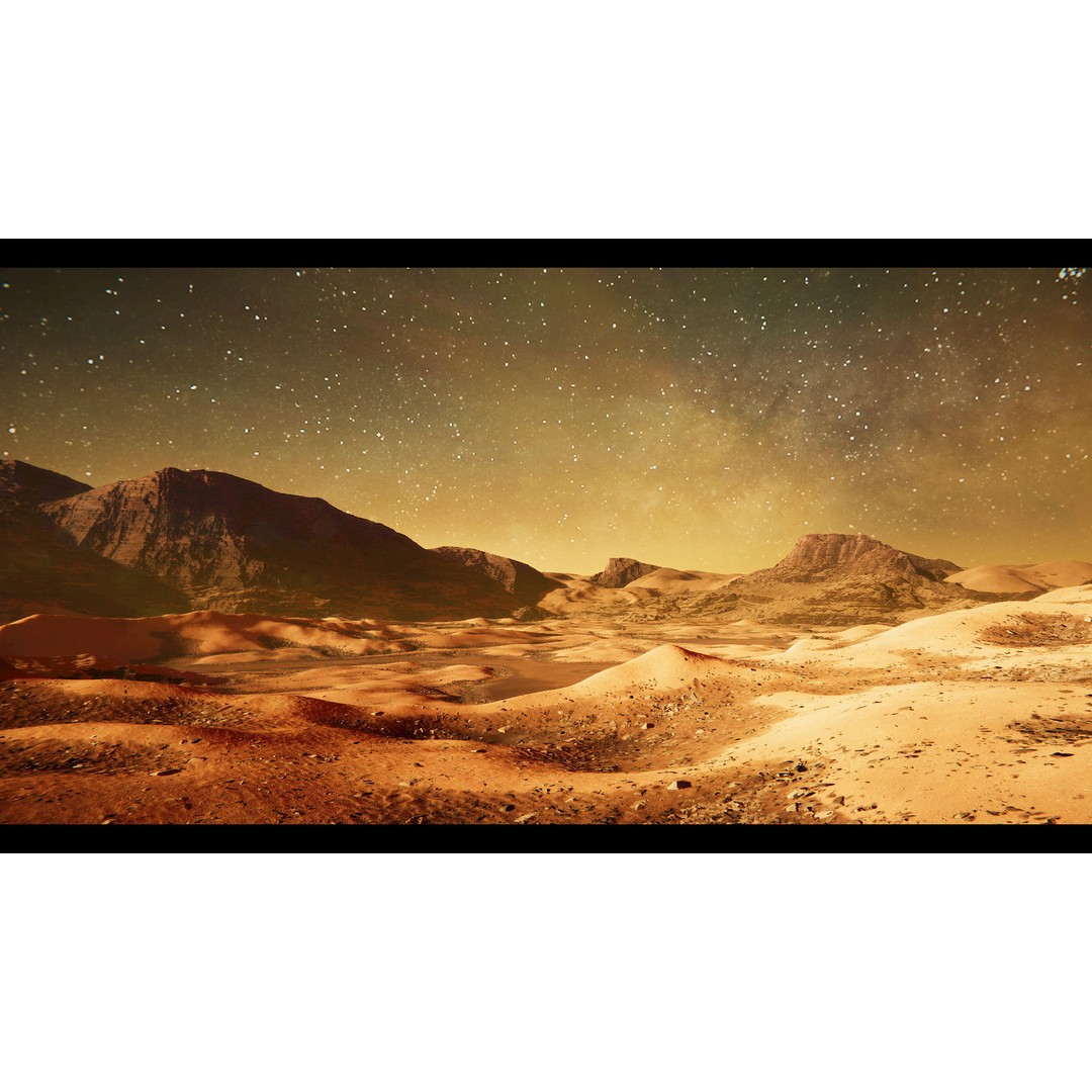 Mars Planet Environment 3D Model – Game Ready Terrain, FBX - View 9