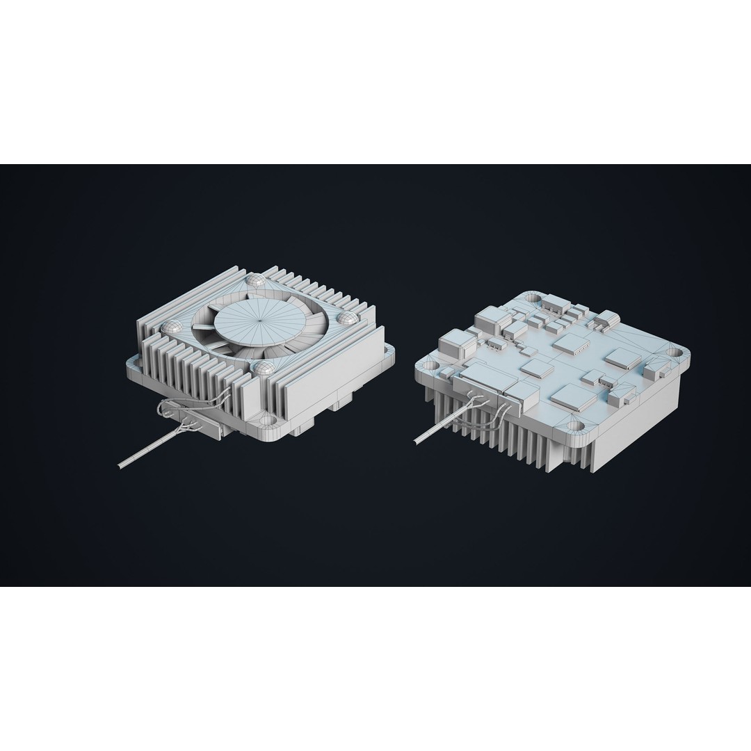 FPV Drone Parts 3D Model – Low Poly Components for Quadcopter - View 11