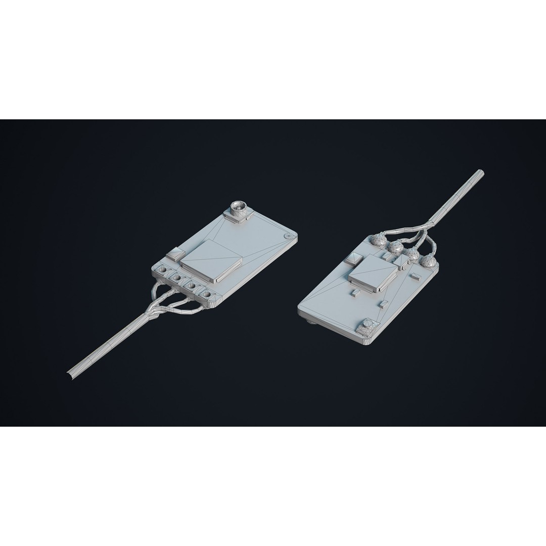 FPV Drone Parts 3D Model – Low Poly Components for Quadcopter - View 14