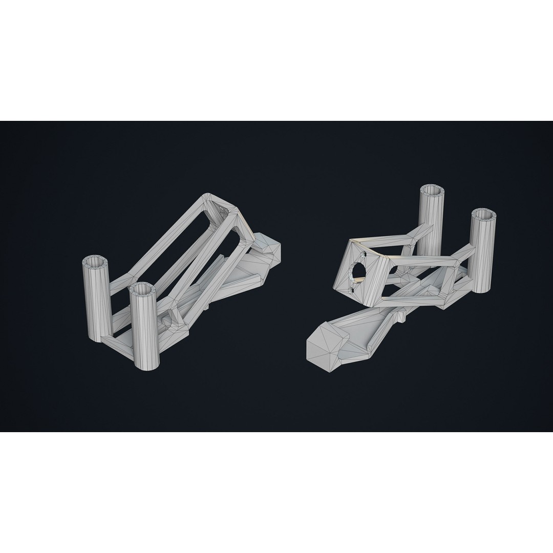 FPV Drone Parts 3D Model – Low Poly Components for Quadcopter - View 22