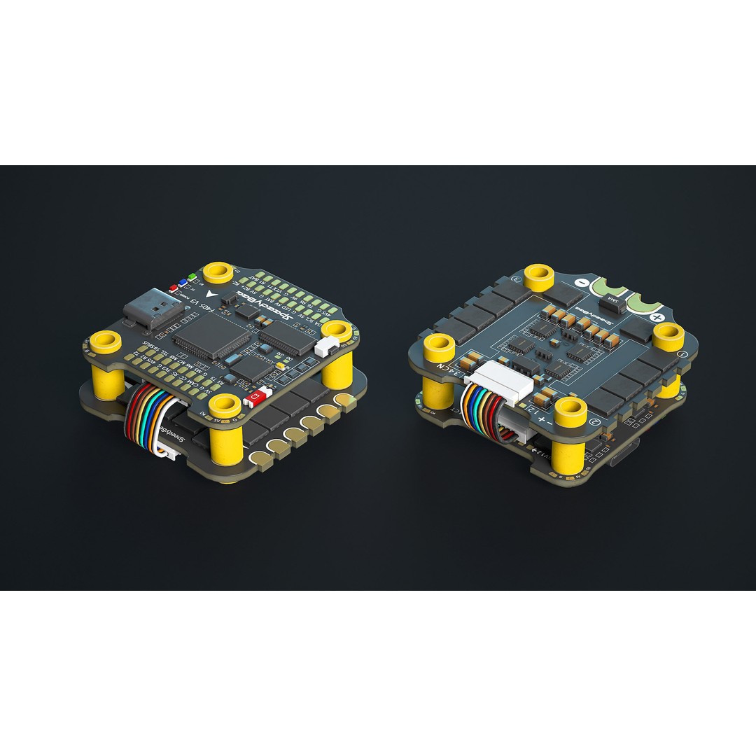 FPV Drone Parts 3D Model – Low Poly Components for Quadcopter - View 3