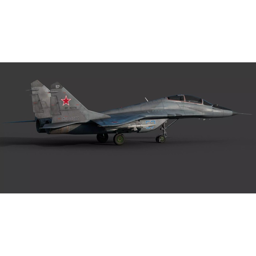 Mikoyan MiG-29UB Fulcrum B/C 3D Model – Game Ready Aircraft, FBX, OBJ