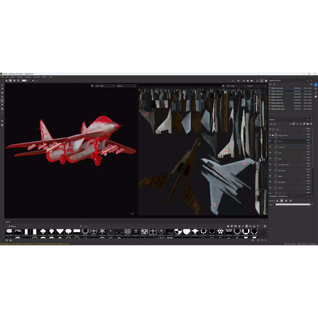 Mikoyan MiG-29UB Fulcrum B/C 3D Model – Game Ready Aircraft, FBX, OBJ - View 10