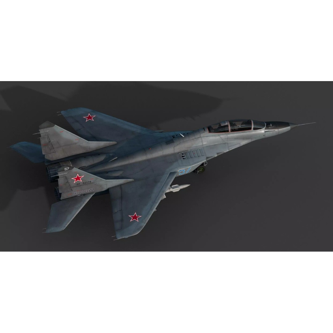 Mikoyan MiG-29UB Fulcrum B/C 3D Model – Game Ready Aircraft, FBX, OBJ - View 11