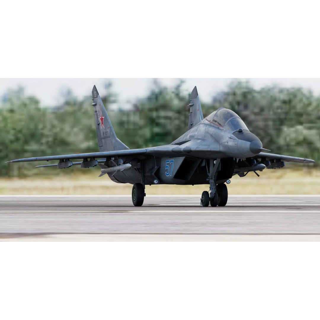 Mikoyan MiG-29UB Fulcrum B/C 3D Model – Game Ready Aircraft, FBX, OBJ - View 3