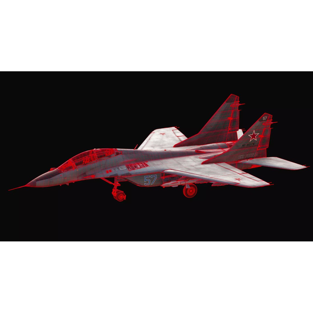 Mikoyan MiG-29UB Fulcrum B/C 3D Model – Game Ready Aircraft, FBX, OBJ - View 9