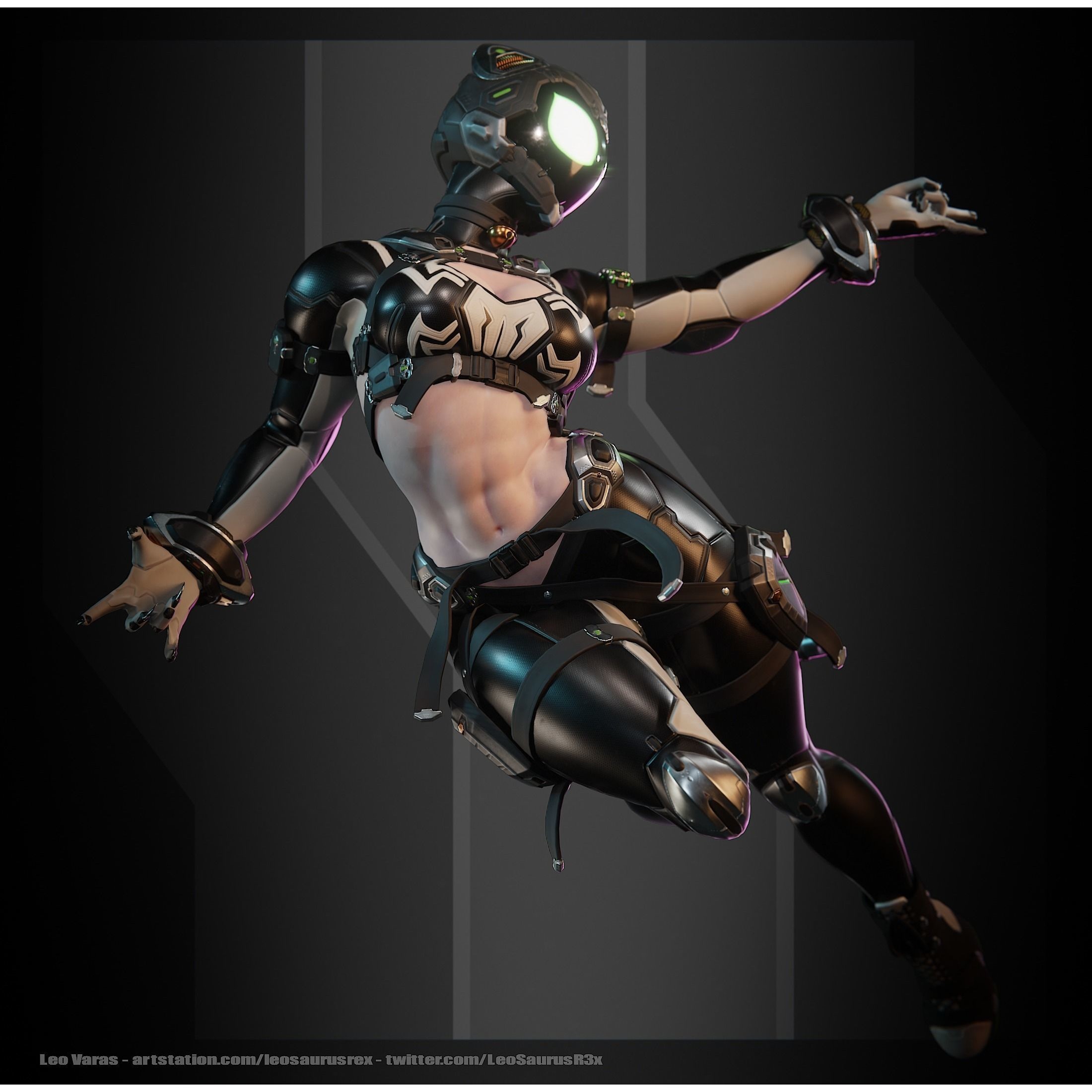 SpiderCat - Low-Poly Game-Ready 3D Model - View 16