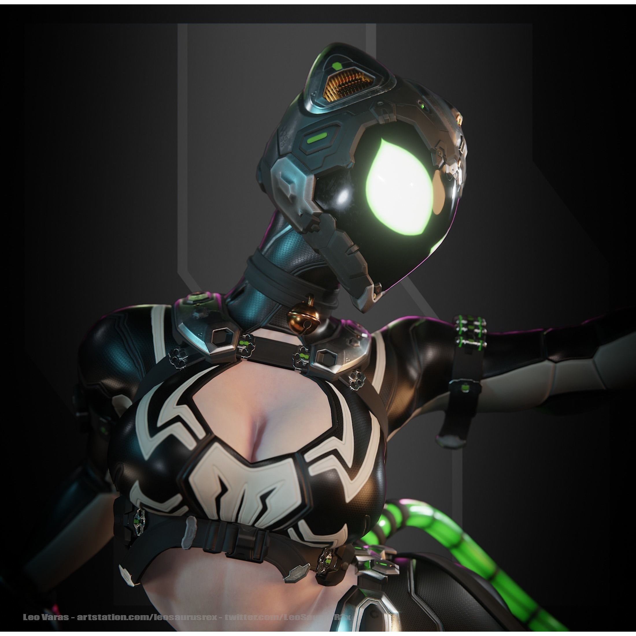 SpiderCat - Low-Poly Game-Ready 3D Model - View 18