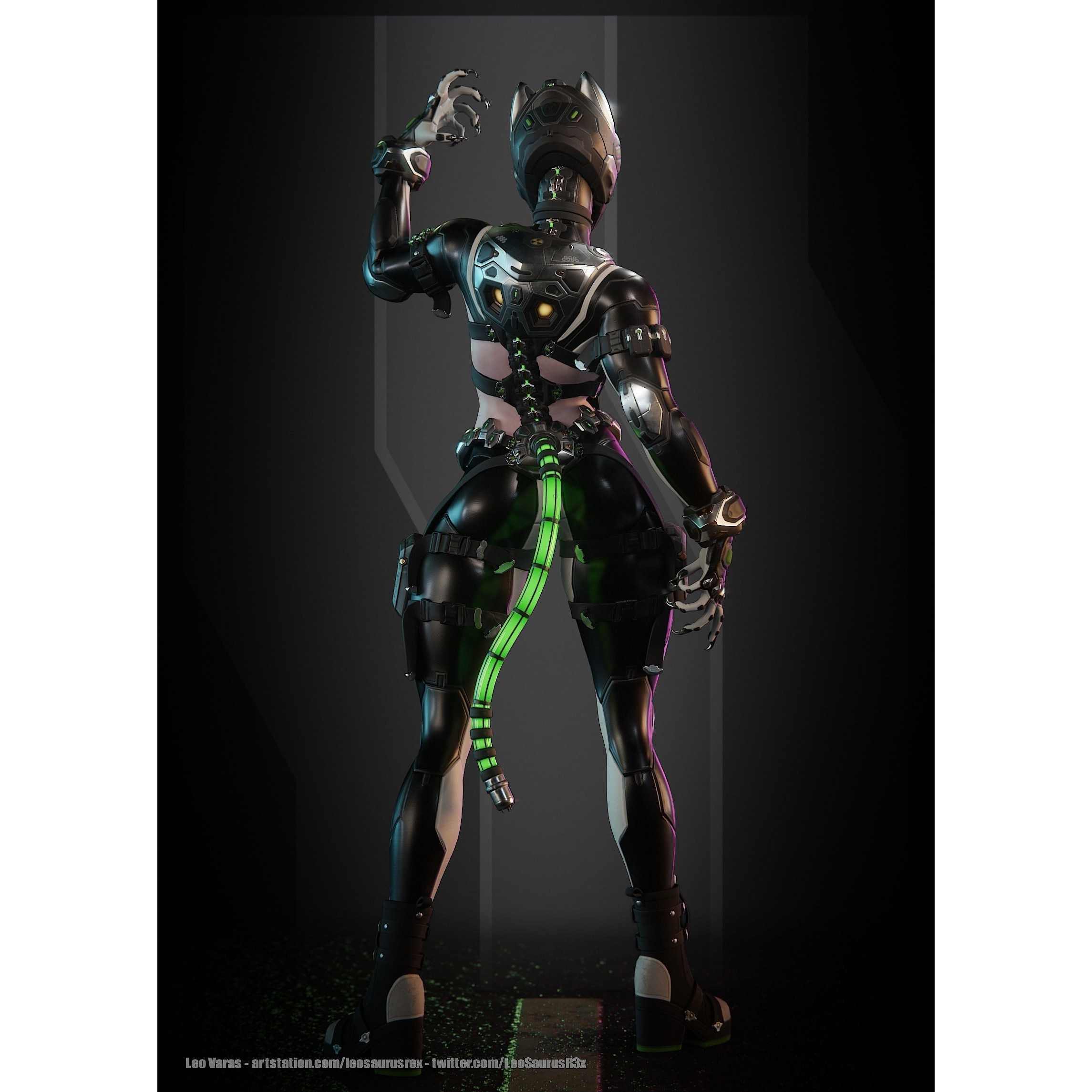 SpiderCat - Low-Poly Game-Ready 3D Model - View 4