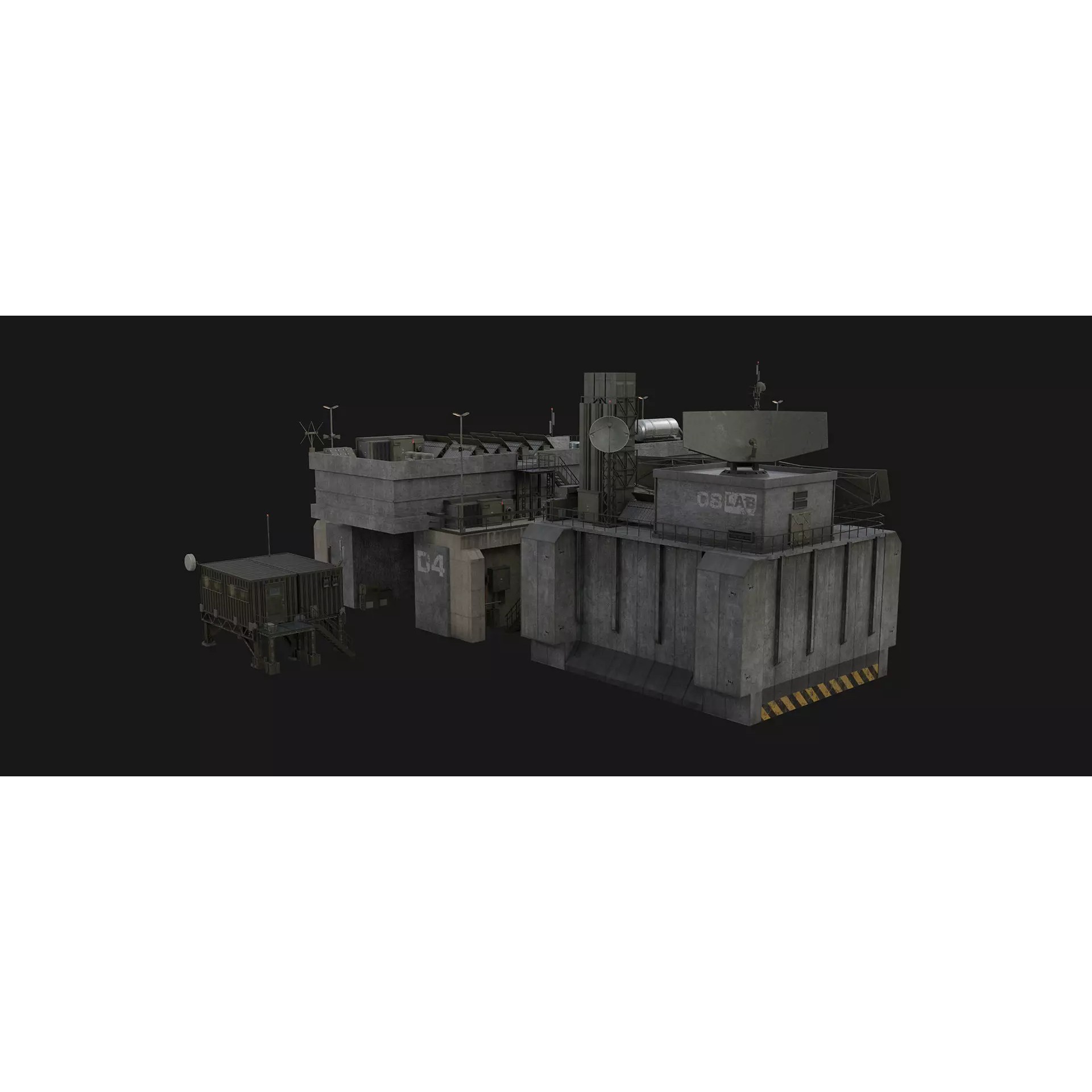 Military Base Assets - Low-Poly Game-Ready 3D Model - View 10
