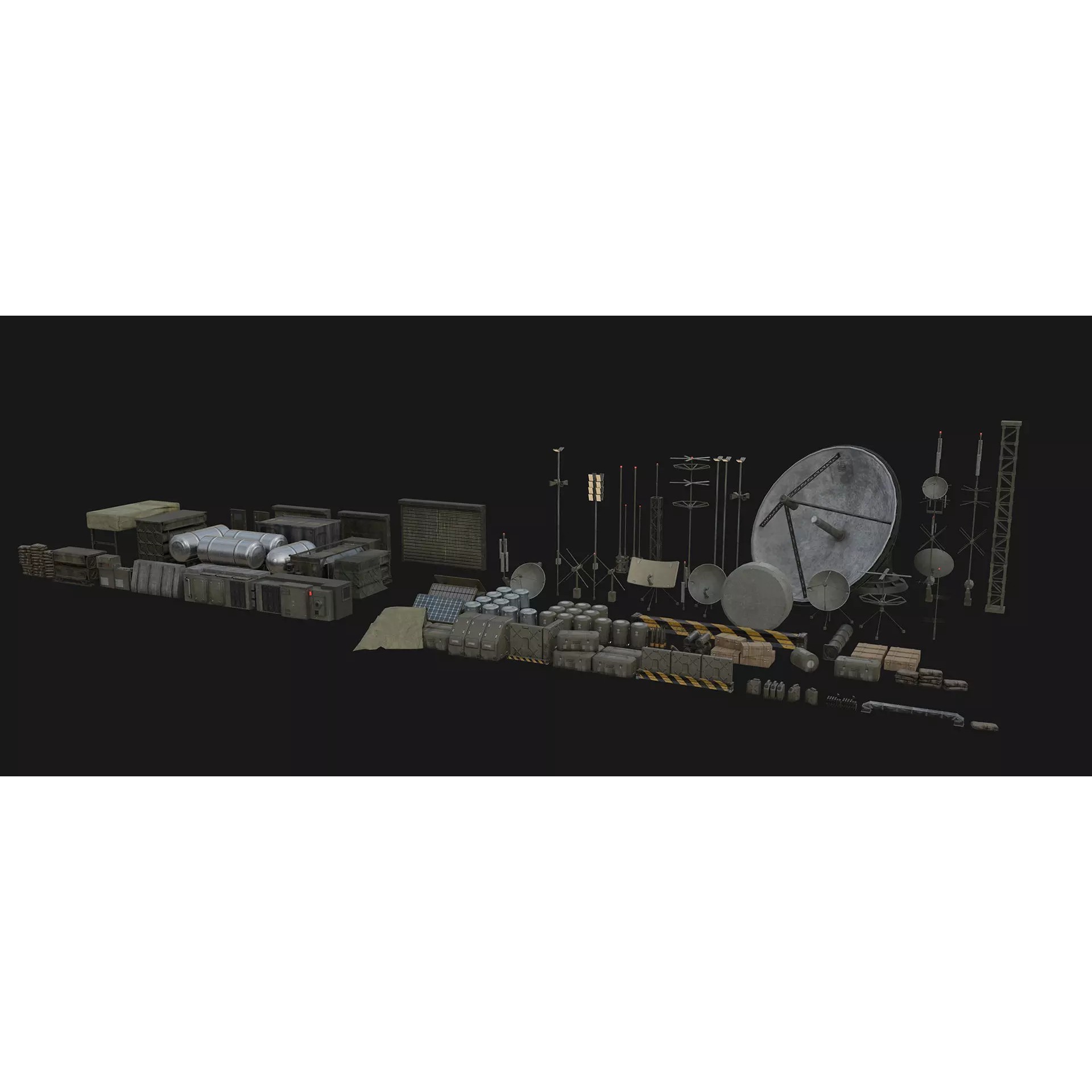 Military Base Assets - Low-Poly Game-Ready 3D Model - View 11