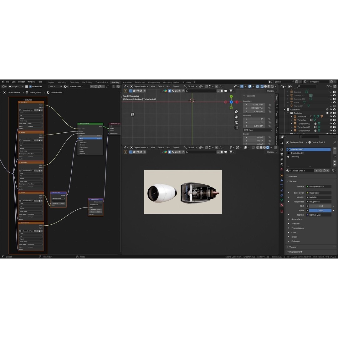 Turbofan Engine 3D Model – Realistic Low-Poly Game Asset, FBX - View 10