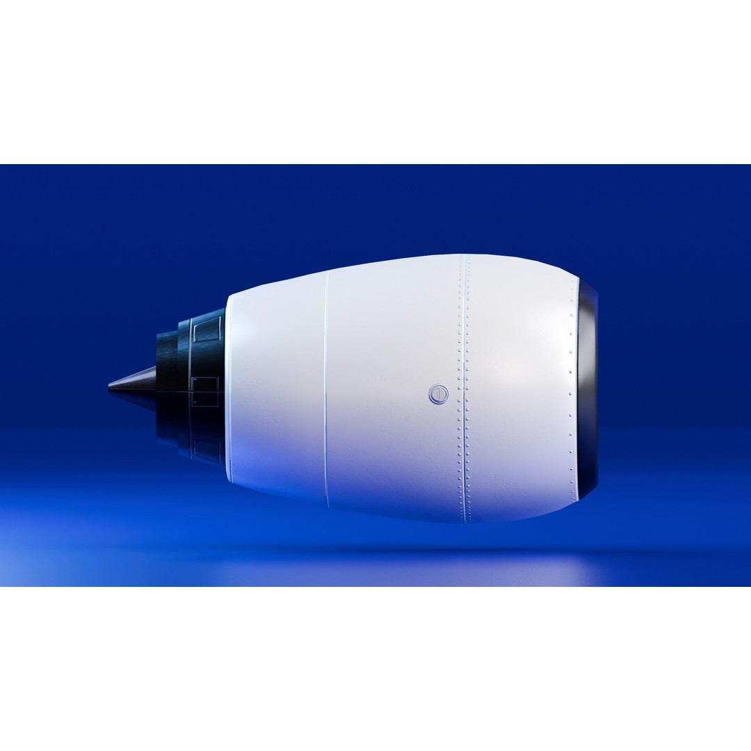 Turbofan Engine 3D Model – Realistic Low-Poly Game Asset, FBX - View 6