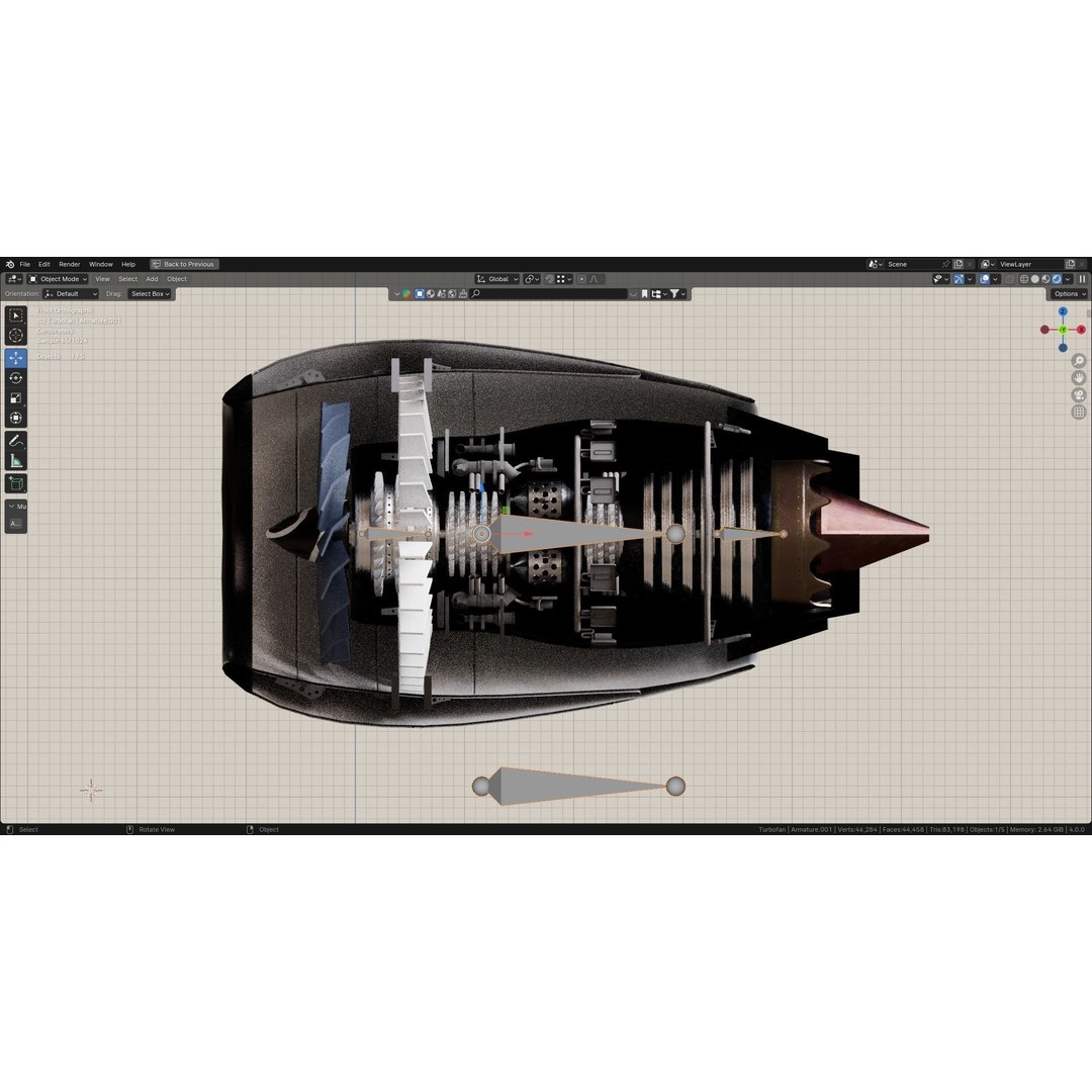 Turbofan Engine 3D Model – Realistic Low-Poly Game Asset, FBX - View 9