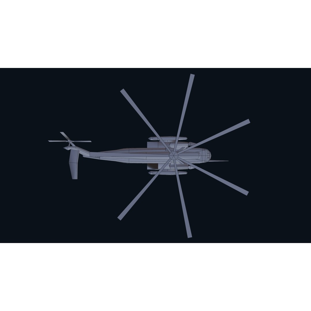 CH 53E Super Stallion 3D Model – Low Poly Game Asset, FBX, PBR Textures