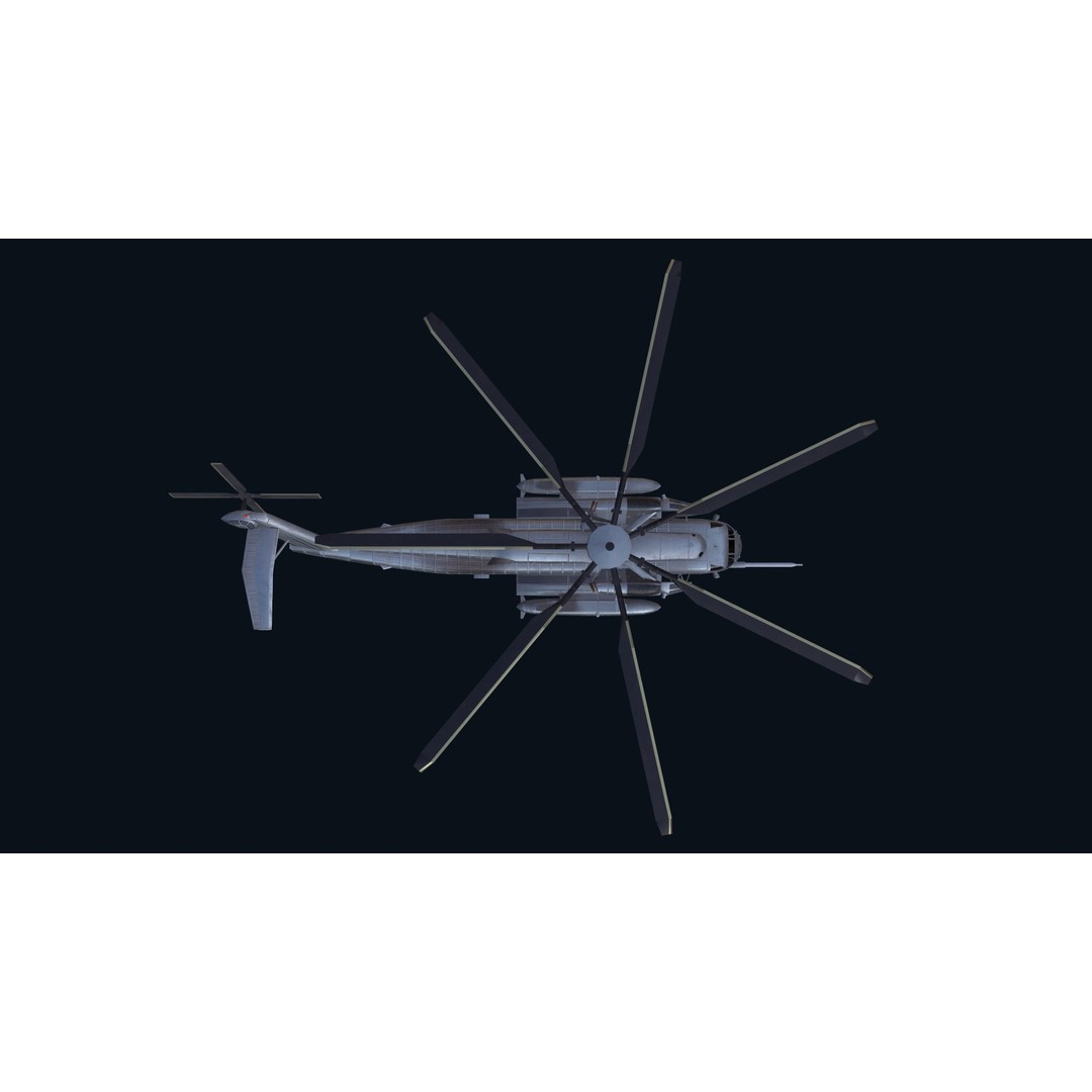 CH 53E Super Stallion 3D Model – Low Poly Game Asset, FBX, PBR Textures - View 12