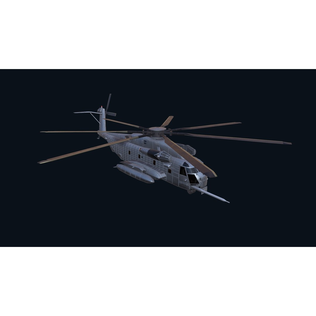 CH 53E Super Stallion 3D Model – Low Poly Game Asset, FBX, PBR Textures - View 14