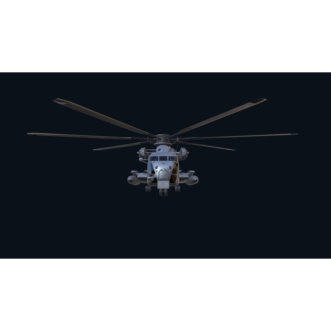 CH 53E Super Stallion 3D Model – Low Poly Game Asset, FBX, PBR Textures - View 16