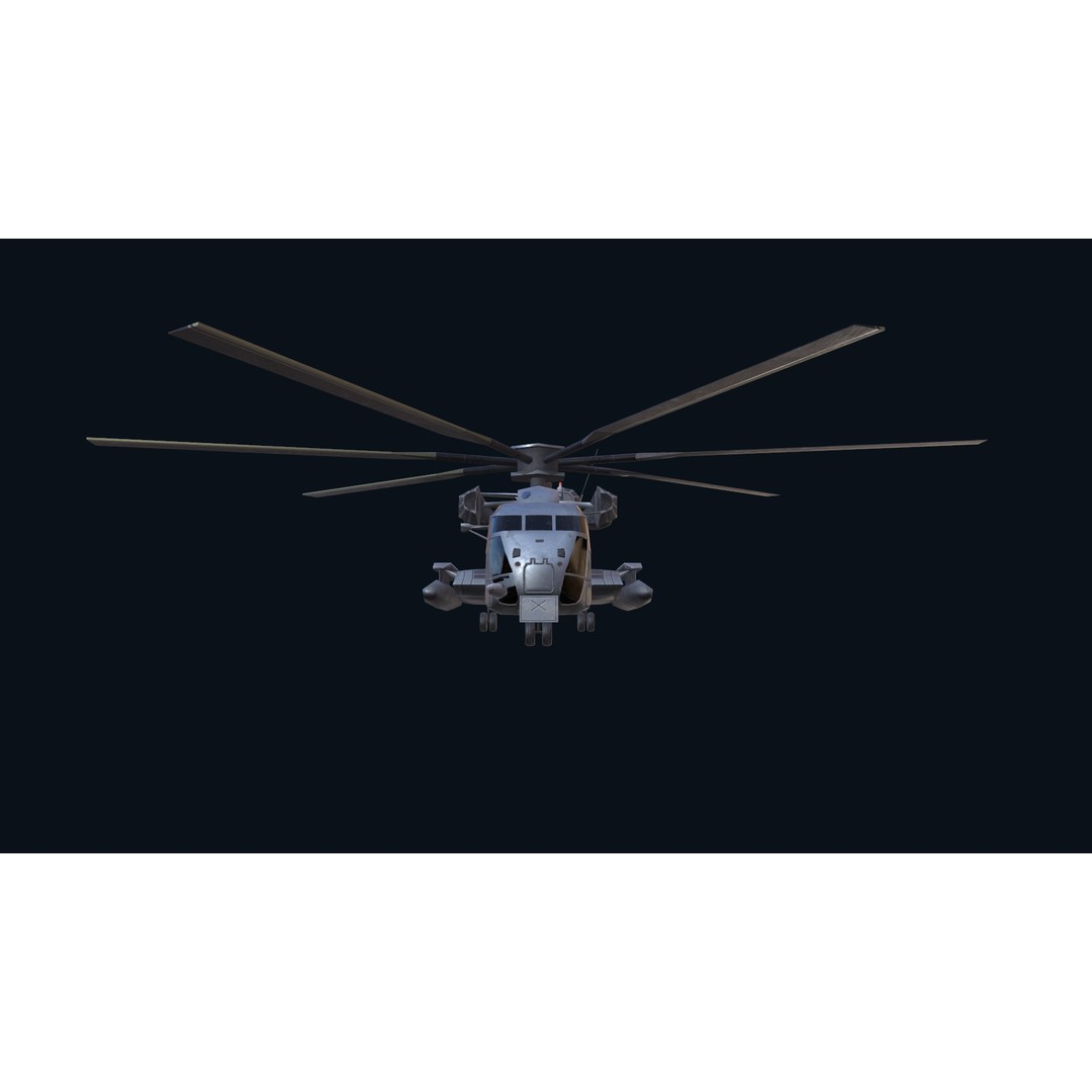 CH 53E Super Stallion 3D Model – Low Poly Game Asset, FBX, PBR Textures - View 21