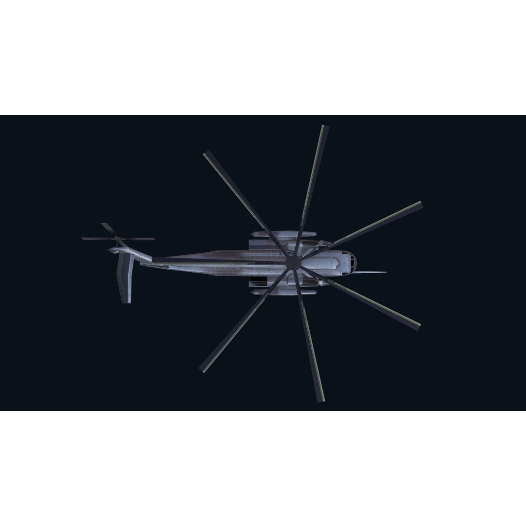 CH 53E Super Stallion 3D Model – Low Poly Game Asset, FBX, PBR Textures - View 27
