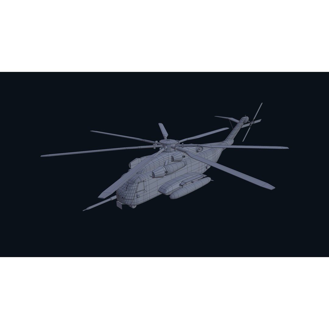 CH 53E Super Stallion 3D Model – Low Poly Game Asset, FBX, PBR Textures - View 28