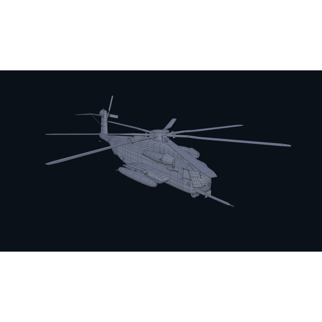 CH 53E Super Stallion 3D Model – Low Poly Game Asset, FBX, PBR Textures - View 29