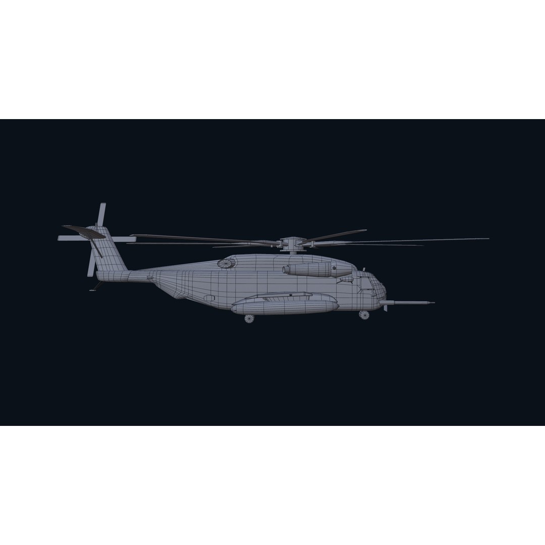CH 53E Super Stallion 3D Model – Low Poly Game Asset, FBX, PBR Textures - View 30