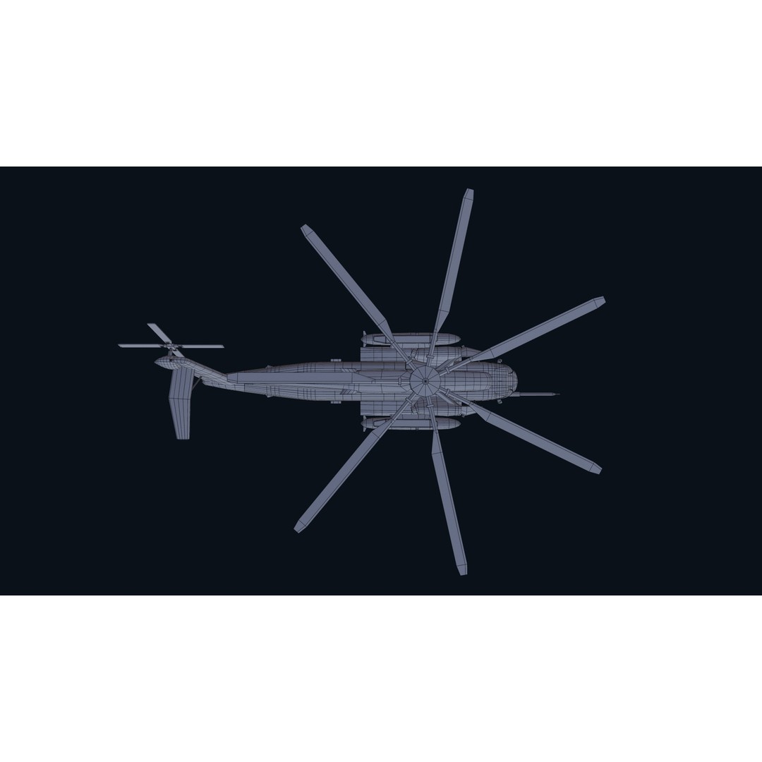 CH 53E Super Stallion 3D Model – Low Poly Game Asset, FBX, PBR Textures - View 32