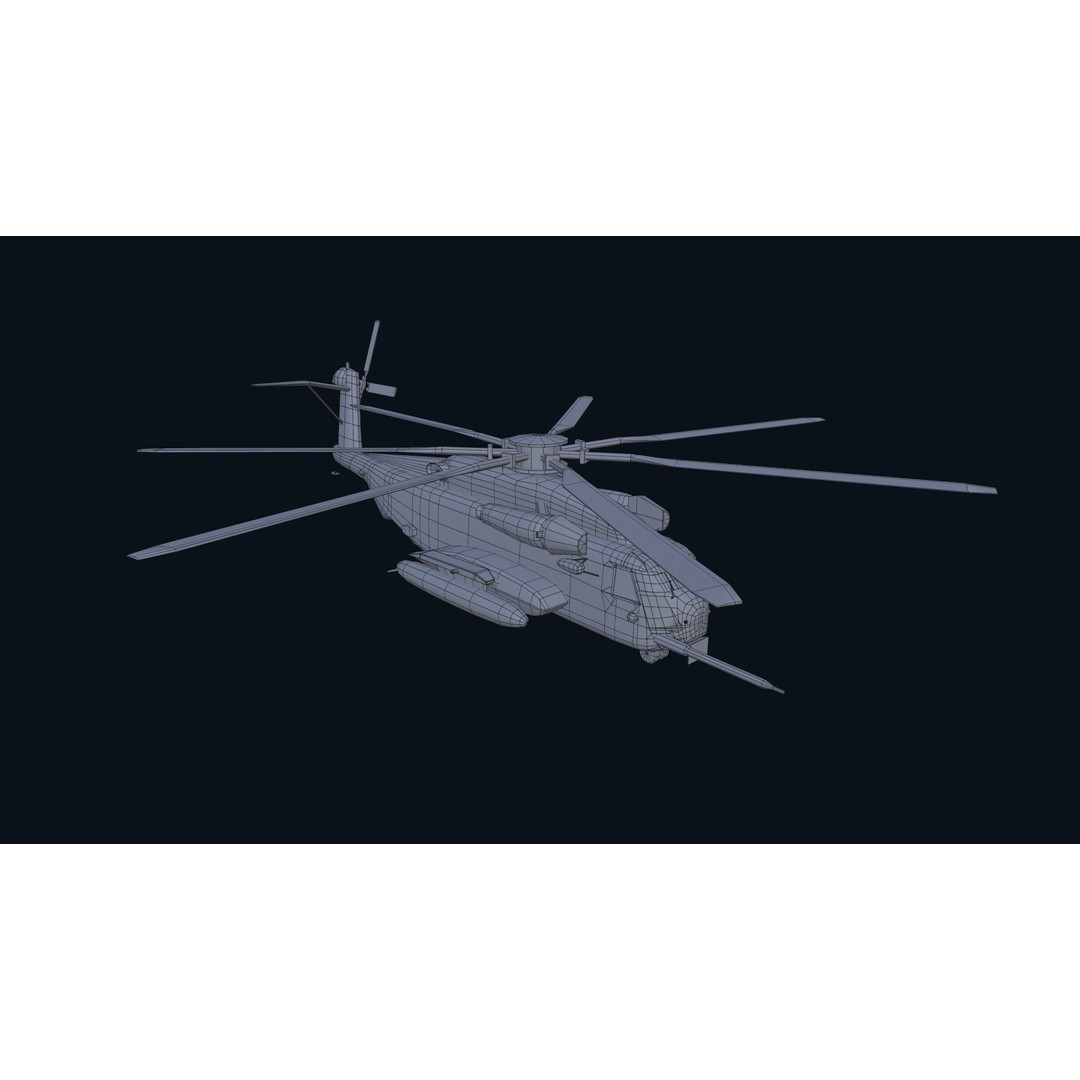 CH 53E Super Stallion 3D Model – Low Poly Game Asset, FBX, PBR Textures - View 34