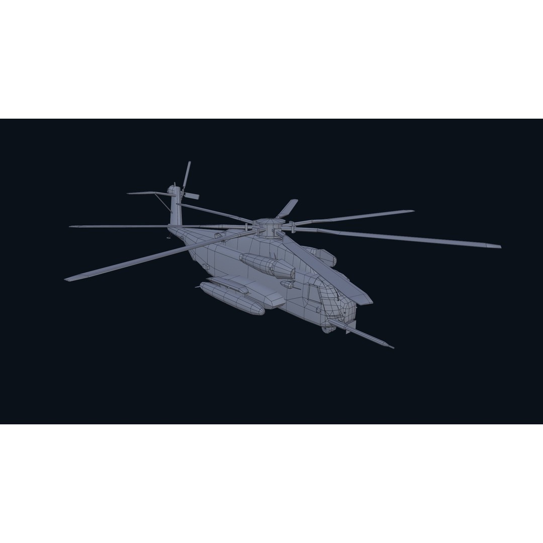 CH 53E Super Stallion 3D Model – Low Poly Game Asset, FBX, PBR Textures - View 39