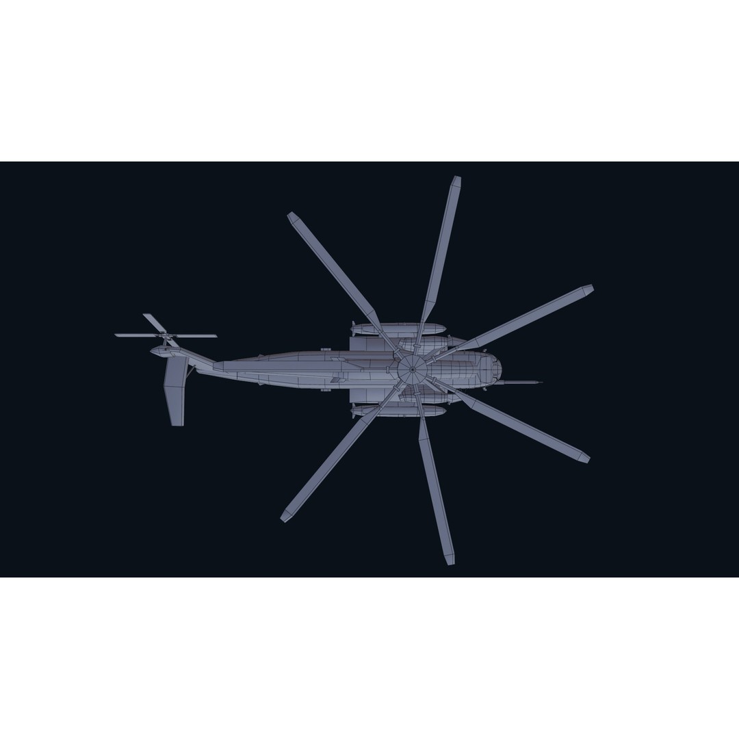 CH 53E Super Stallion 3D Model – Low Poly Game Asset, FBX, PBR Textures - View 42