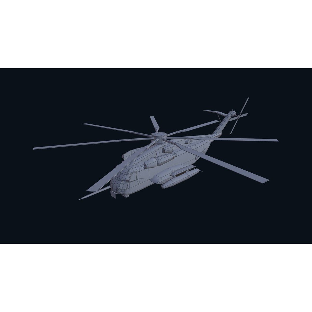 CH 53E Super Stallion 3D Model – Low Poly Game Asset, FBX, PBR Textures - View 43