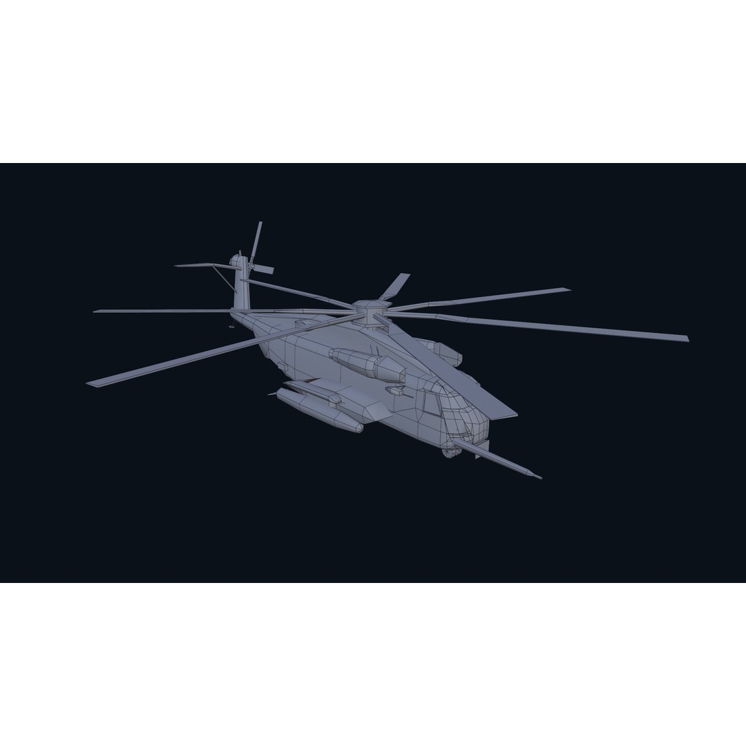 CH 53E Super Stallion 3D Model – Low Poly Game Asset, FBX, PBR Textures - View 44