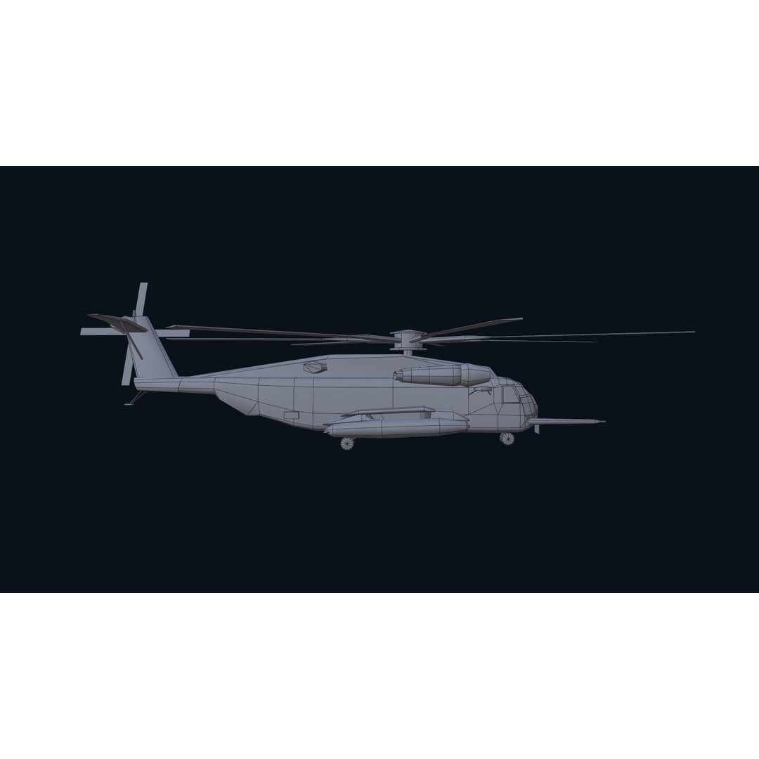CH 53E Super Stallion 3D Model – Low Poly Game Asset, FBX, PBR Textures - View 45