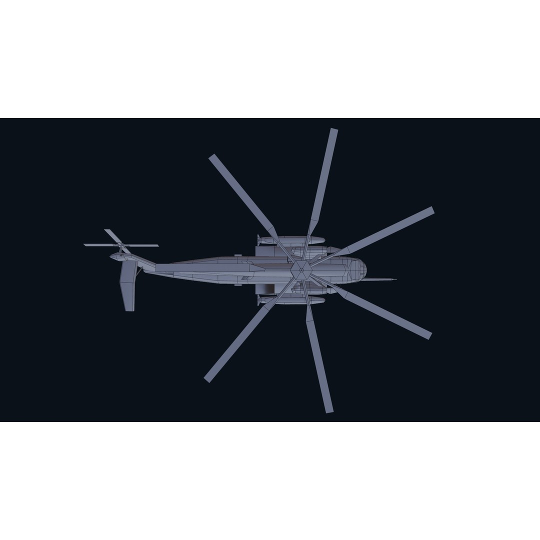 CH 53E Super Stallion 3D Model – Low Poly Game Asset, FBX, PBR Textures - View 47