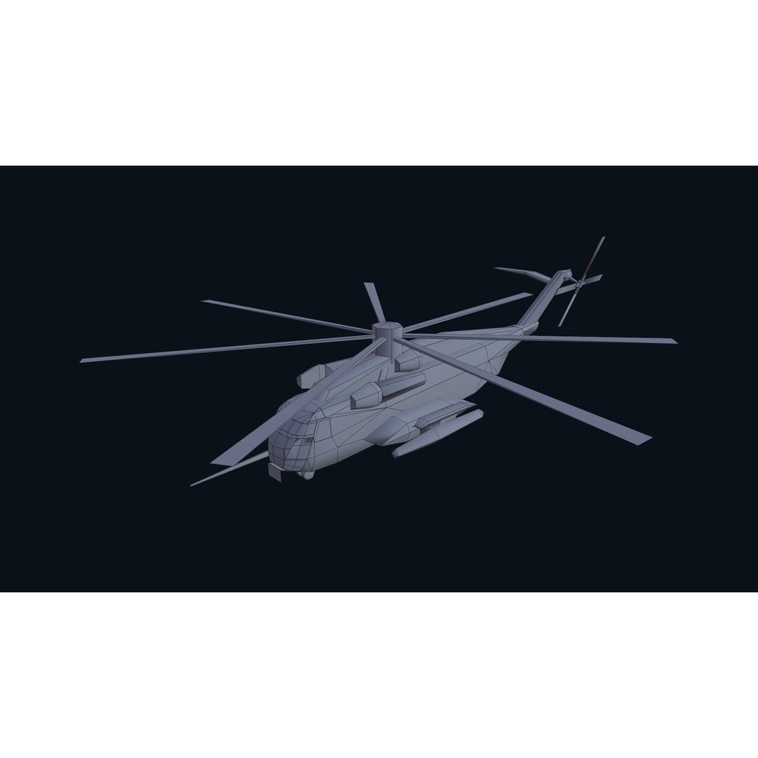 CH 53E Super Stallion 3D Model – Low Poly Game Asset, FBX, PBR Textures - View 48
