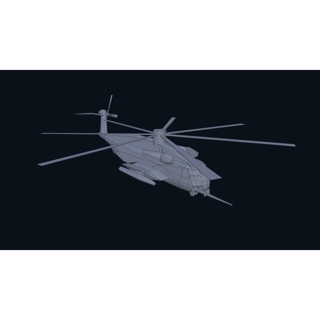 CH 53E Super Stallion 3D Model – Low Poly Game Asset, FBX, PBR Textures - View 49