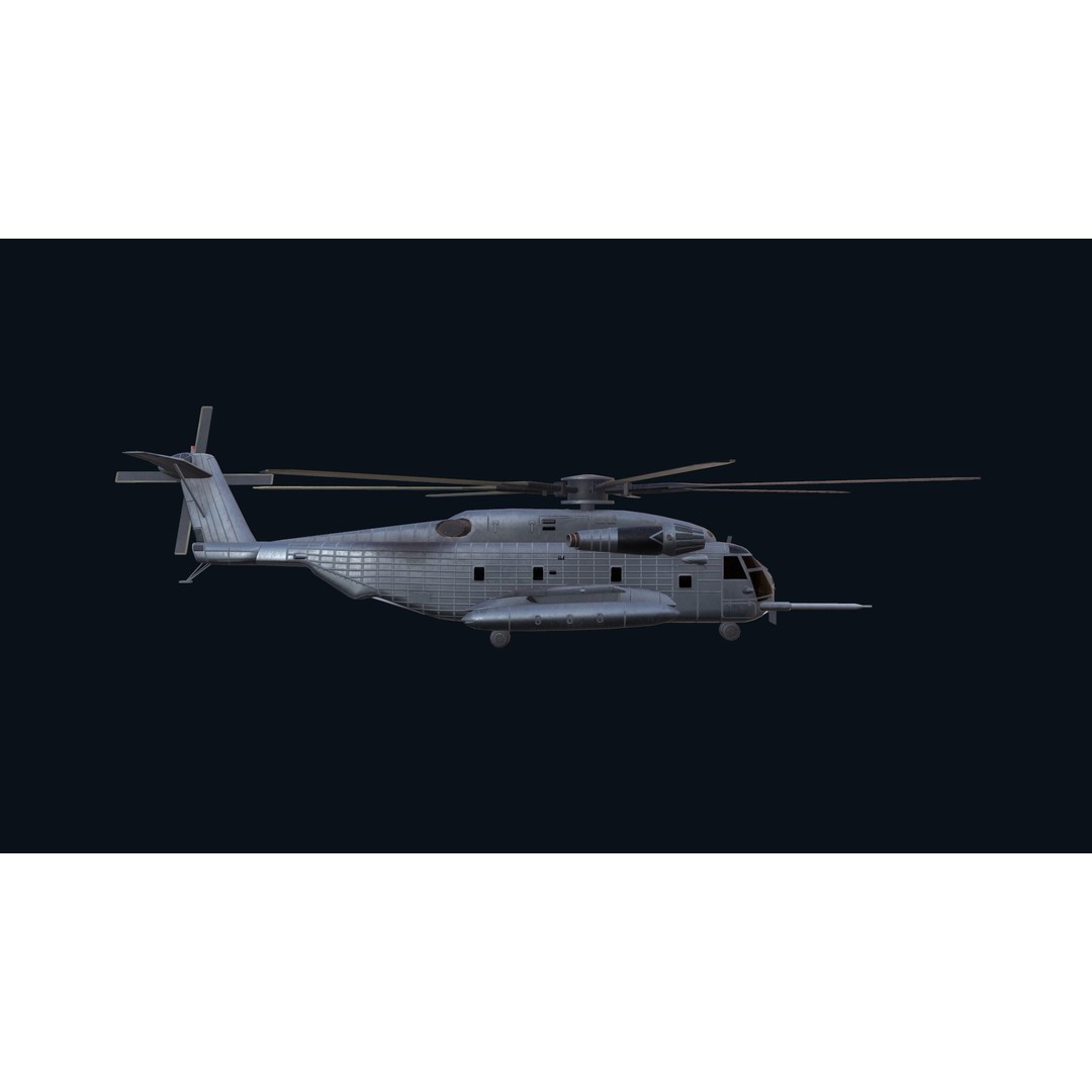 CH 53E Super Stallion 3D Model – Low Poly Game Asset, FBX, PBR Textures - View 5