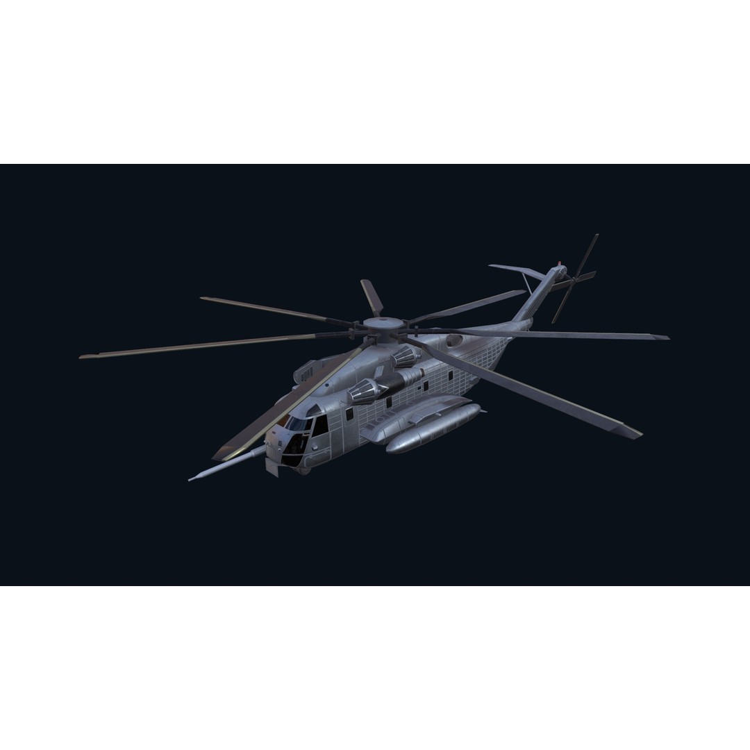 CH 53E Super Stallion 3D Model – Low Poly Game Asset, FBX, PBR Textures - View 8