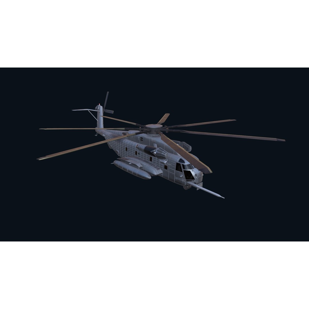 CH 53E Super Stallion 3D Model – Low Poly Game Asset, FBX, PBR Textures - View 9