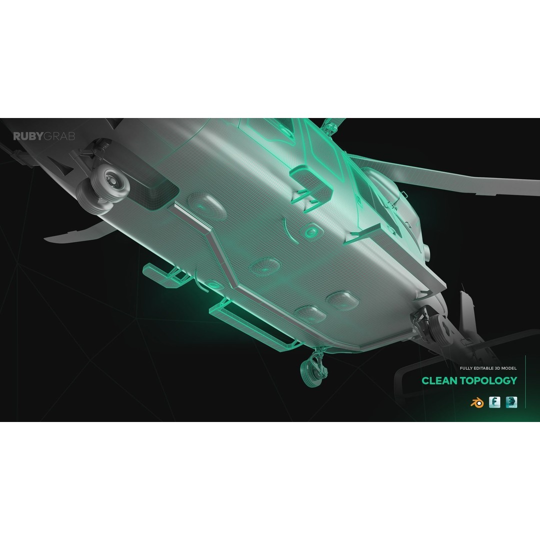 AirBus Helicopter H160 3D Model – High Poly Realistic Aircraft, FBX, Blender