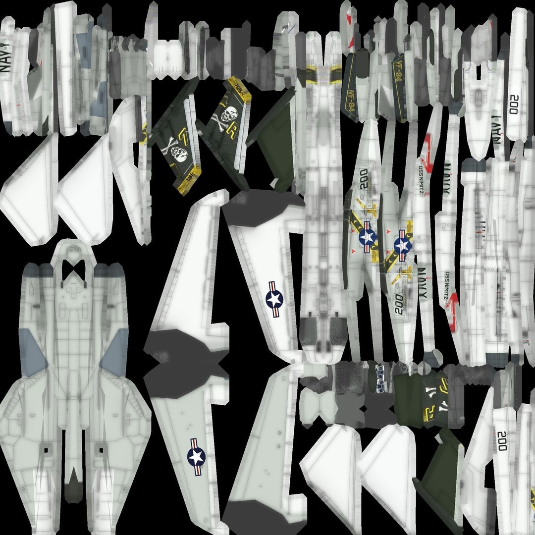 Grumman F-14 Tomcat 3D Model – Low Poly Rigged Aircraft, FBX