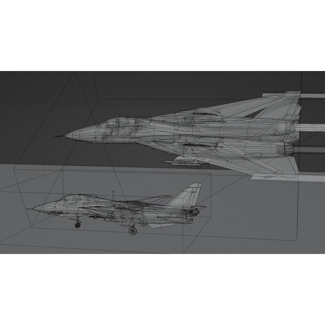Grumman F-14 Tomcat 3D Model – Low Poly Rigged Aircraft, FBX - View 18