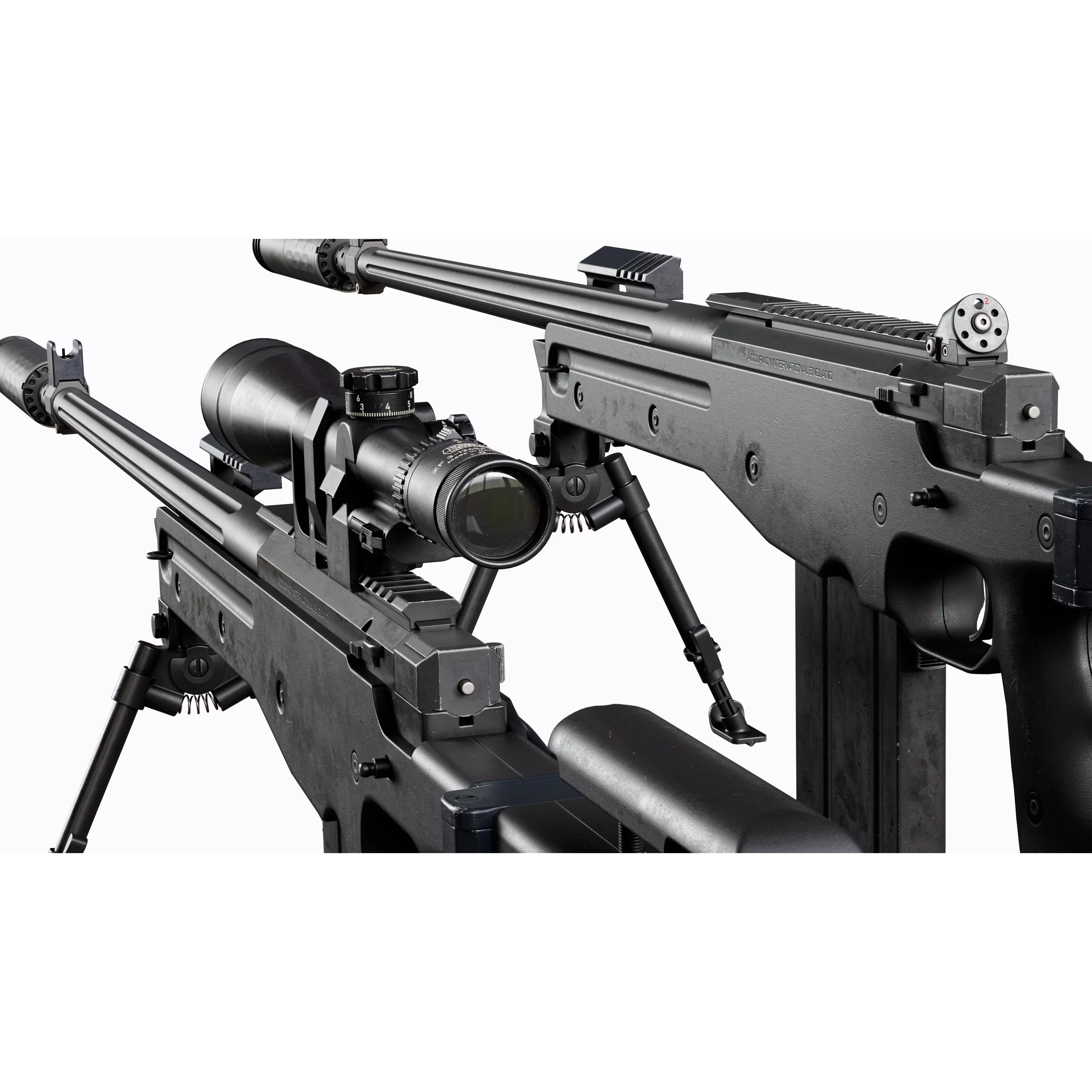 AWP Sniper L118 - Low-Poly Game-Ready 3D Model - View 10