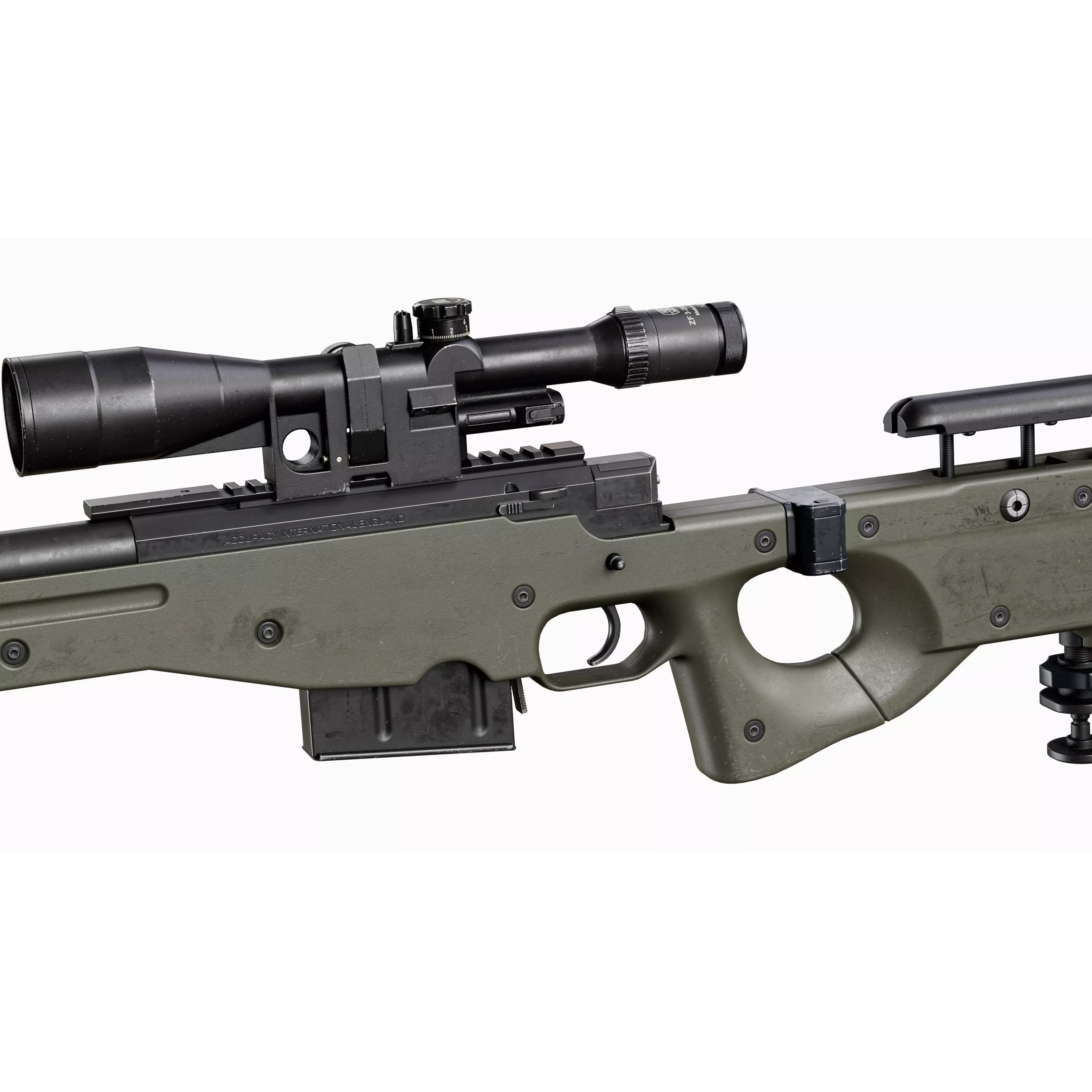 AWP Sniper L118 - Low-Poly Game-Ready 3D Model - View 12