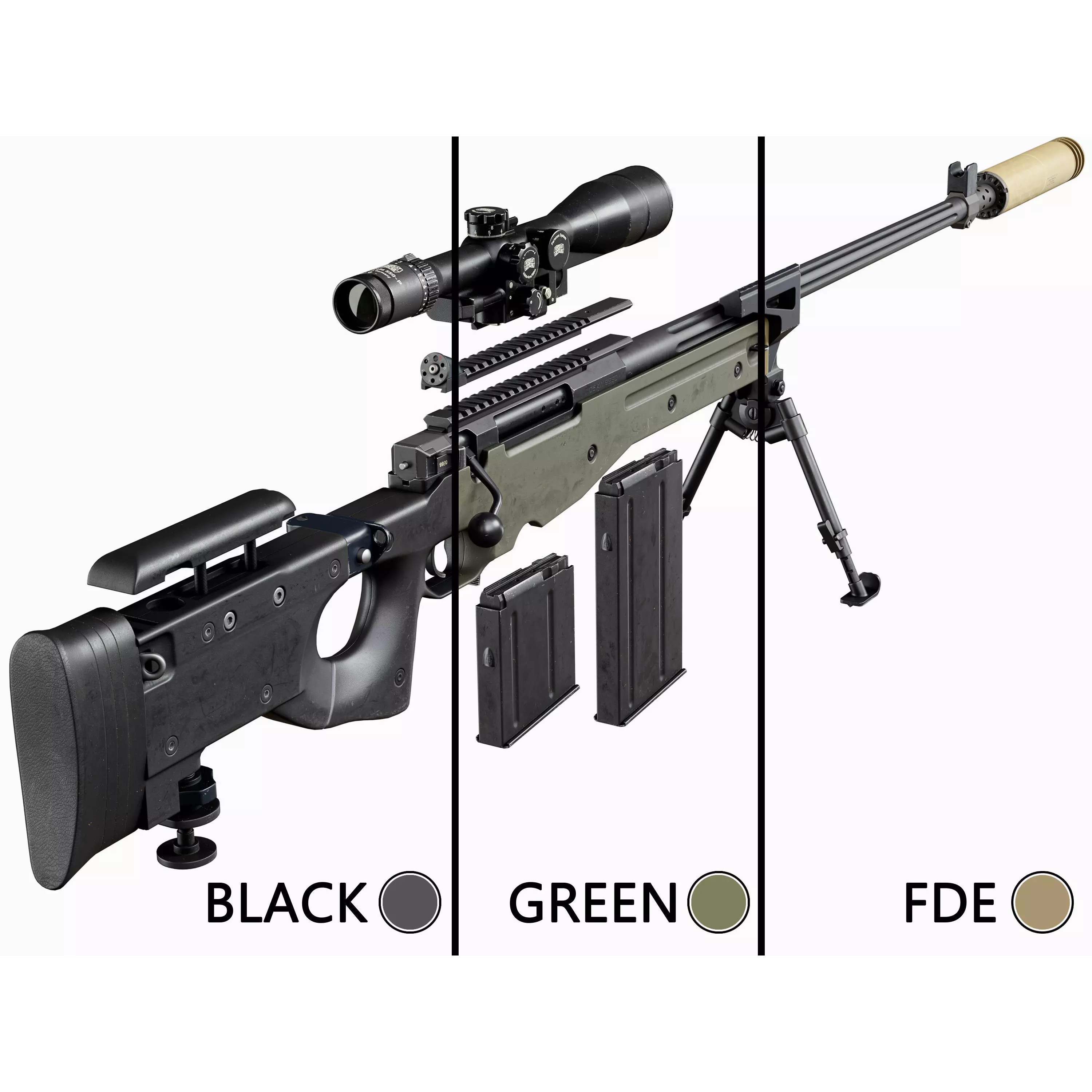 AWP Sniper L118 - Low-Poly Game-Ready 3D Model - View 2