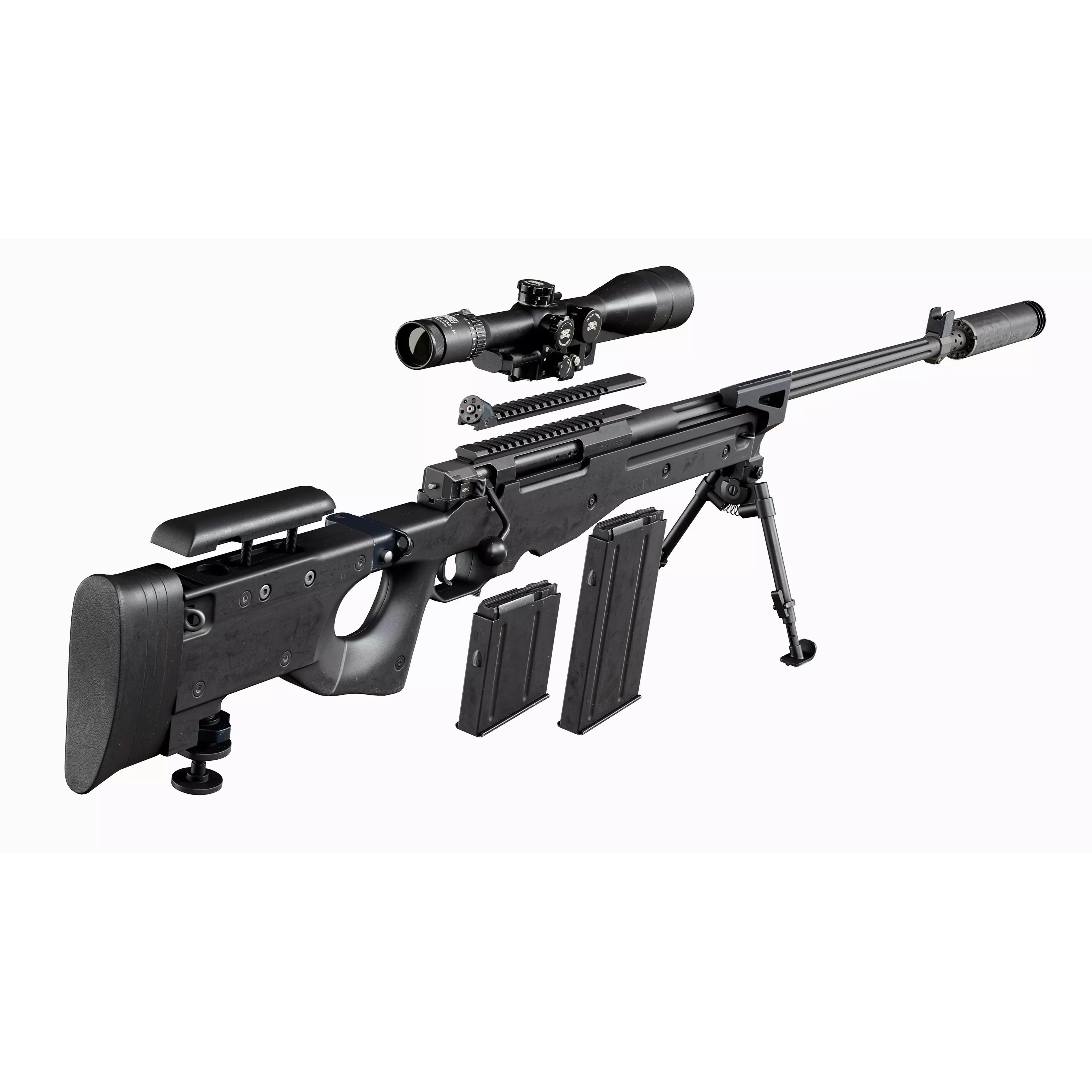 AWP Sniper L118 - Low-Poly Game-Ready 3D Model - View 4