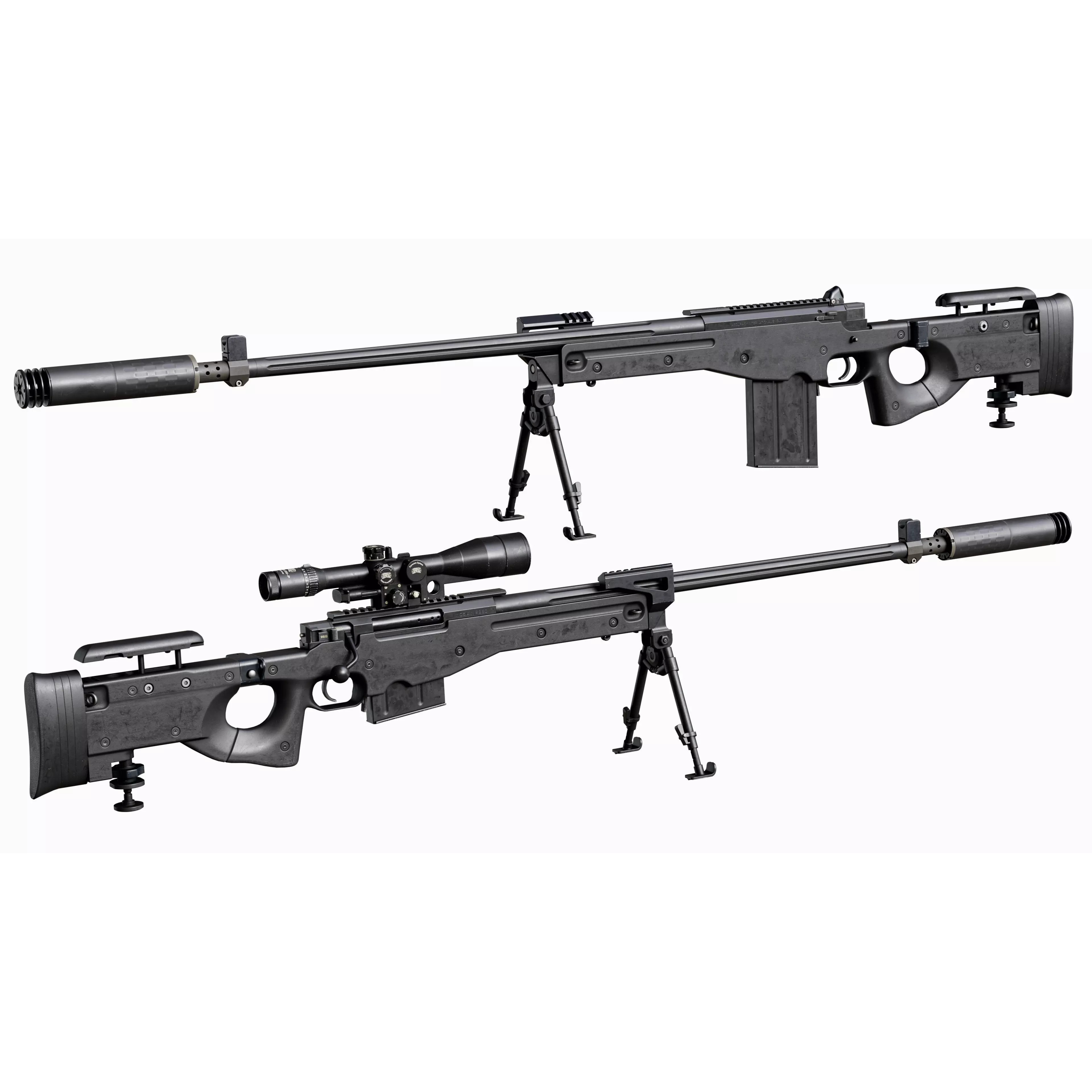 AWP Sniper L118 - Low-Poly Game-Ready 3D Model - View 7