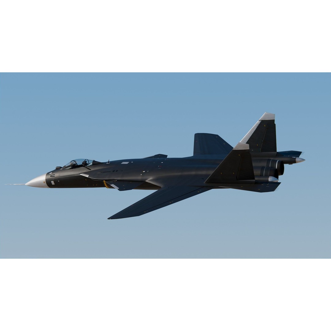 Sukhoi Su-47 3D Model – High Poly Military Aircraft, PBR Textures, FBX