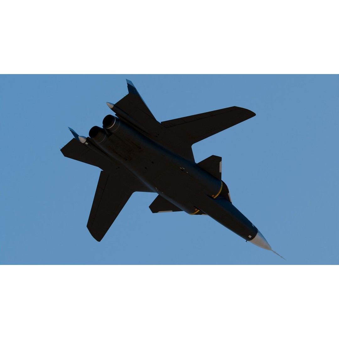 Sukhoi Su-47 3D Model – High Poly Military Aircraft, PBR Textures, FBX - View 5